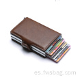 PU Leather Money Alloy Small Wallet Toaller Billet de billetera